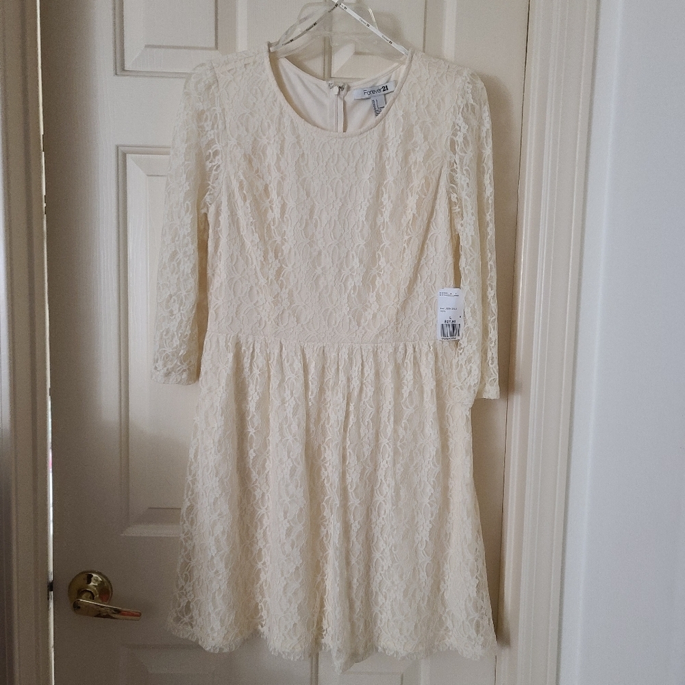 Forever 21 Long sleeve Lacey Dress (New w/ Tags)